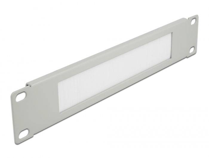 Delock 66531 10 Zoll Netzwerkschrank-Bürstenleiste Grau
