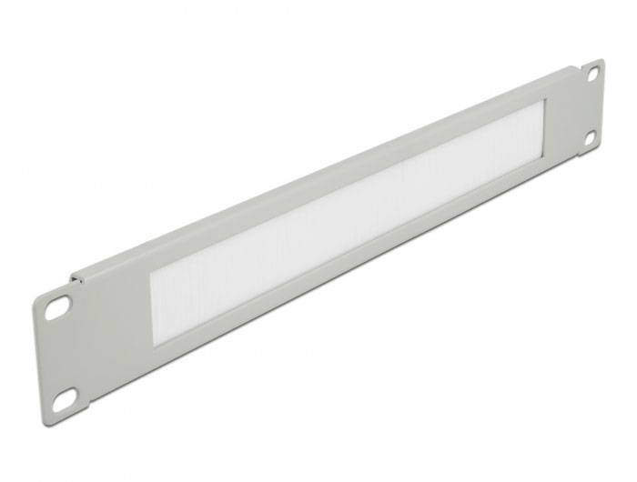 Delock 66532 19 Zoll Netzwerkschrank-Bürstenleiste 1 HE Grau