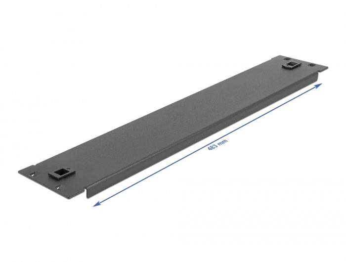Delock 66579 19 Zoll Netzwerkschrank-Blindabdeckung 2 HE Schwarz