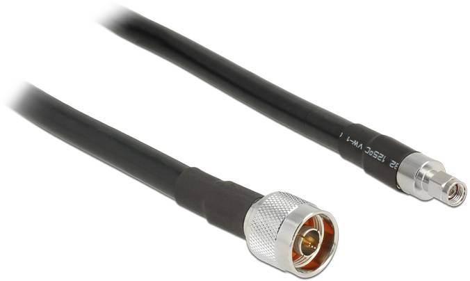 Delock WLAN-Antennen Anschlusskabel [1x N-Stecker - 1x RPSMA-Stecker] 1m Schwarz