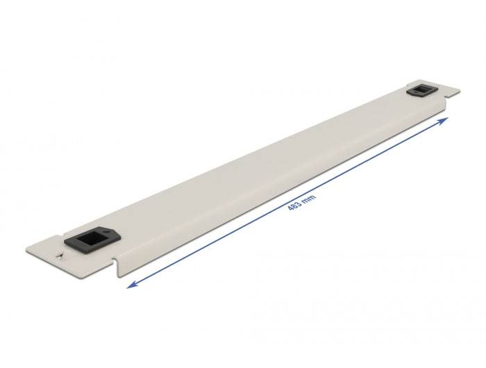 Delock 66630 19 Zoll Netzwerkschrank-Blindabdeckung 1 HE Grau
