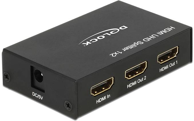 Delock 18682 HDMI-Splitter Schwarz