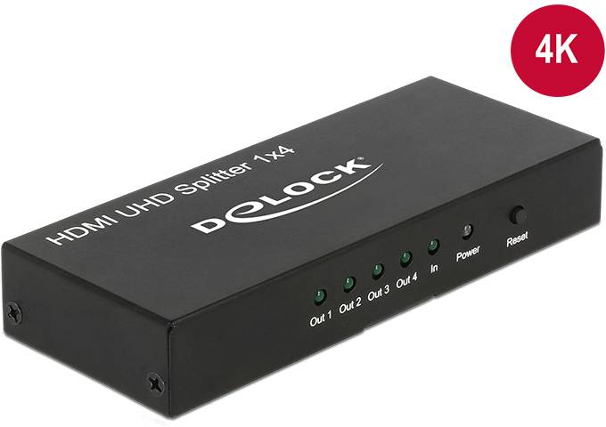 Delock 18684 HDMI-Splitter Schwarz