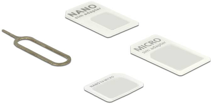 Delock 20650 SIM Adapter Adaptiert von: Nano SIM Adaptiert auf: Micro SIM
