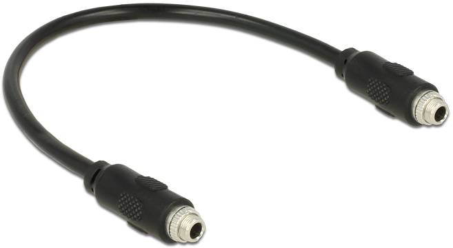 Delock 85115 Klinke Audio Anschlusskabel [1x Klinkenbuchse 3.5mm - 1x Klinkenbuchse 3.5 mm] 0.25m Schwarz