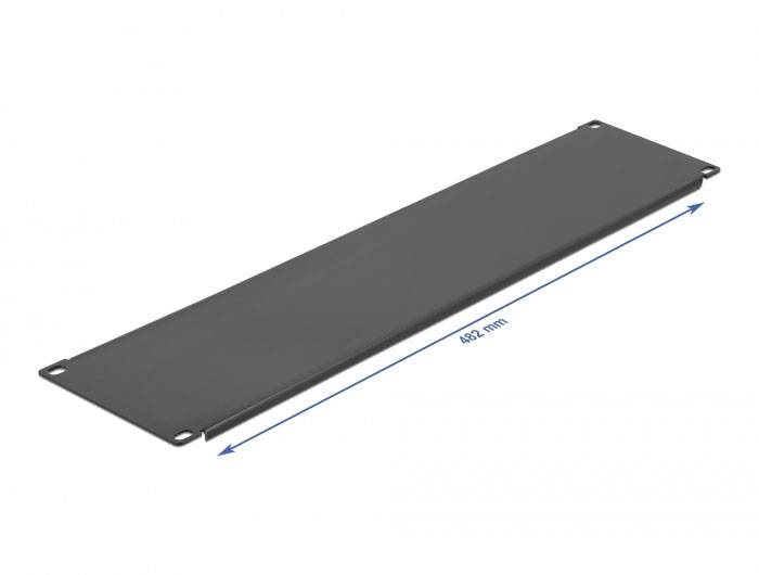 Delock 66664 19 Zoll Netzwerkschrank-Blindabdeckung 3 HE Schwarz