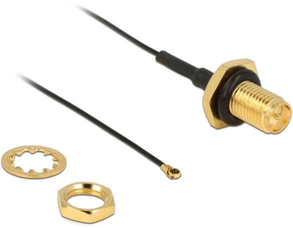 Delock WLAN-Antennen Anschlusskabel [1x RPSMA-Buchse - 1x IPEX-Stecker] 0.2m