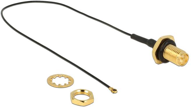 Delock WLAN-Antennen Anschlusskabel [1x RPSMA-Buchse - 1x IPEX-Stecker] 0.2m