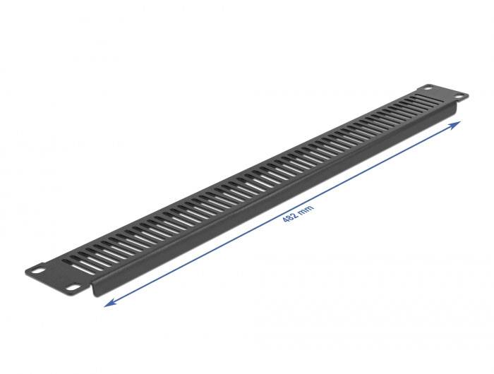 Delock 66670 19 Zoll Netzwerkschrank-Blindabdeckung 1 HE Schwarz