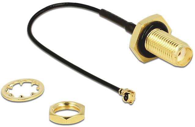 Delock WLAN-Antennen Anschlusskabel [1x SMA-Buchse - 1x IPEX-Stecker] 1m