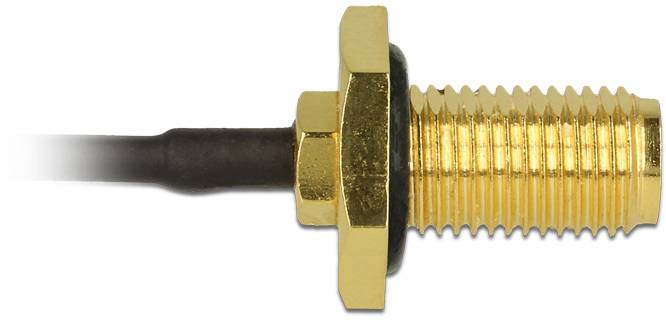 Delock WLAN-Antennen Anschlusskabel [1x SMA-Buchse - 1x IPEX-Stecker] 1m