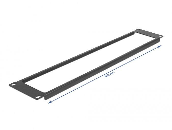 Delock 66675 19 Zoll Rangierpanel 2 HE Schwarz
