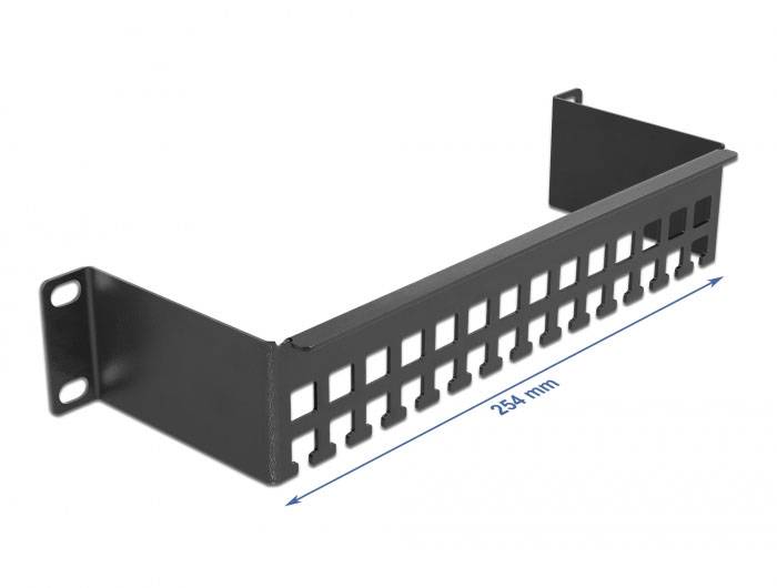 Delock 66678 10 Zoll Netzwerkschrank-Abfanggitter Schwarz