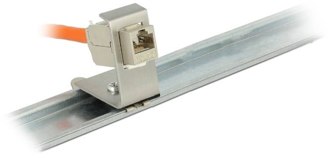 Delock 86259 Hutschienenadapter für Keystone Modul IP20 Schraubbefestigung Unbestückt Grau