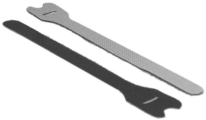 Delock Klettband Grau 10St.