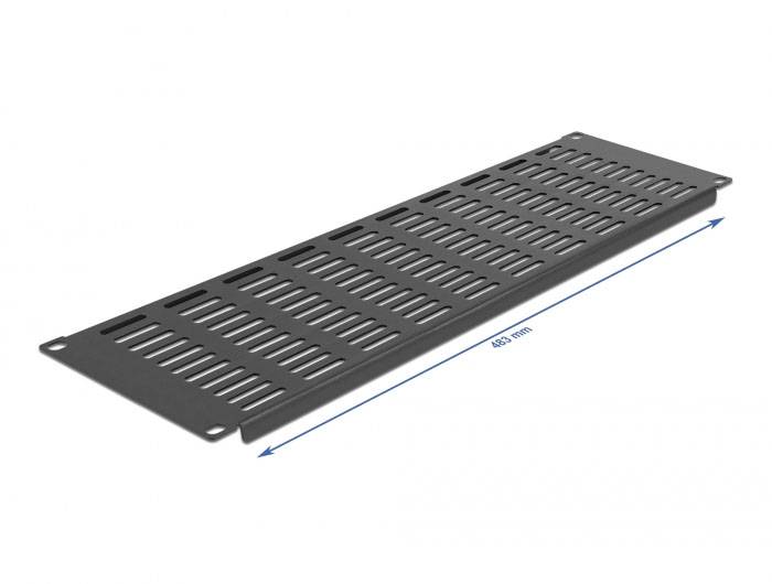 Delock 66681 19 Zoll Netzwerkschrank-Blindabdeckung 3 HE Schwarz