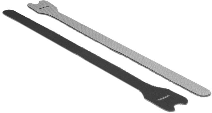 Delock Klettkabelbinder (L x B) 300mm x 12mm Schwarz 10St.
