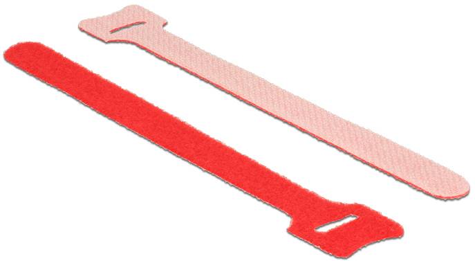 Delock Klettkabelbinder (L x B) 150mm x 12mm Rot 10St.