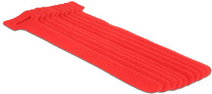 Delock Klettkabelbinder (L x B) 150mm x 12mm Rot 10St.