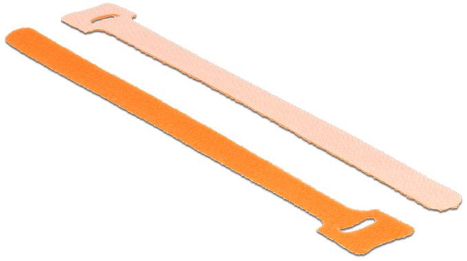 Delock Klettkabelbinder (L x B) 200mm x 12mm Orange 10St.