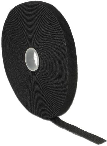 Delock 18712 Klettband zum Bündeln Haft- und Flauschteil (L x B) 10m x 13mm Schwarz 1St.