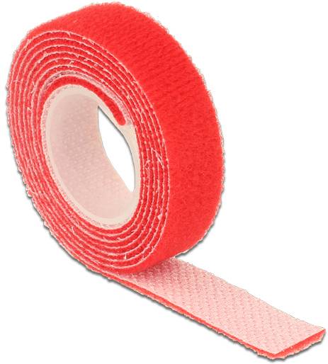 Delock 18717 Klettband zum Bündeln Haft- und Flauschteil (L x B) 1m x 13mm Rot