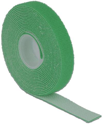 Delock 18726 Klettband zum Bündeln Haft- und Flauschteil (L x B) 3m x 13mm Grün 1St.