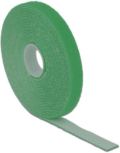 Delock 18727 Klettband zum Bündeln Haft- und Flauschteil (L x B) 5m x 13mm Grün 1St.