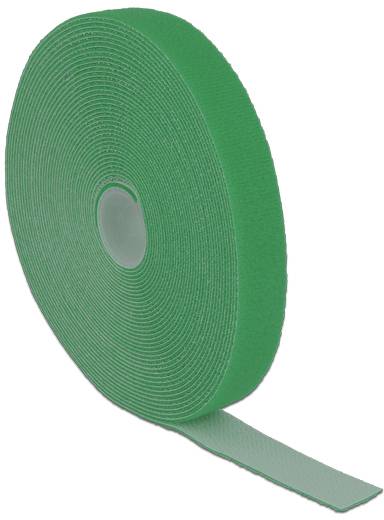 Delock 18732 Klettband zum Bündeln Haft- und Flauschteil (L x B) 10m x 20mm Grün 1St.