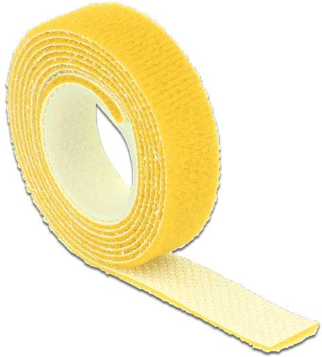 Delock 18733 Klettband zum Bündeln Haft- und Flauschteil (L x B) 1m x 13mm Gelb