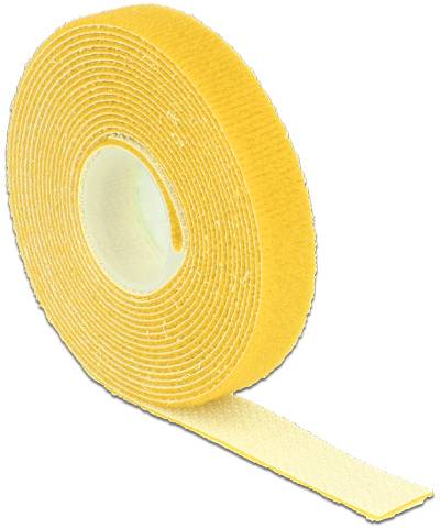Delock 18734 Klettband zum Bündeln Haft- und Flauschteil (L x B) 3m x 13mm Gelb 1St.