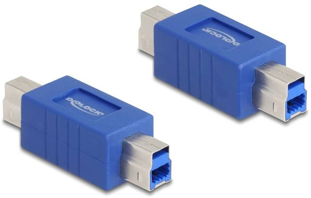 Zwei blaue USB 3.0 Adapter mit Stecker zu Buchse, geeignet zur Verbindung zwischen verschiedenen USB-Geräten.