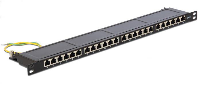 Delock 43316 Patch-Panel 0.5 HE Schwarz