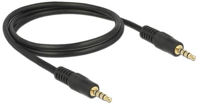 Delock 83435 Klinke Audio Anschlusskabel [1x Klinkenstecker 3.5mm - 1x Klinkenstecker 3.5 mm] 1m Schwarz