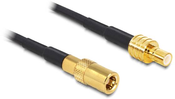 Delock WLAN-Antennen Anschlusskabel [1x SMB-Stecker - 1x SMB-Buchse] 0.5m Schwarz