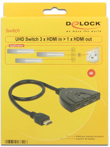 Delock 18600 HDMI-Switch 3840 x 2160 Pixel