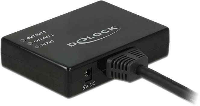 Delock 87700 HDMI-Splitter Schwarz