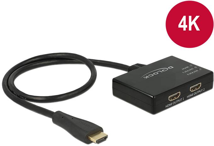 Delock 87700 HDMI-Splitter Schwarz