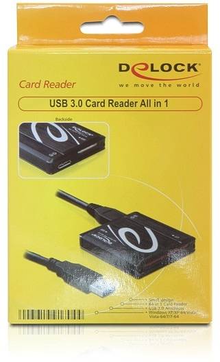 Delock 91704 Externer Speicherkartenleser USB-A Schwarz