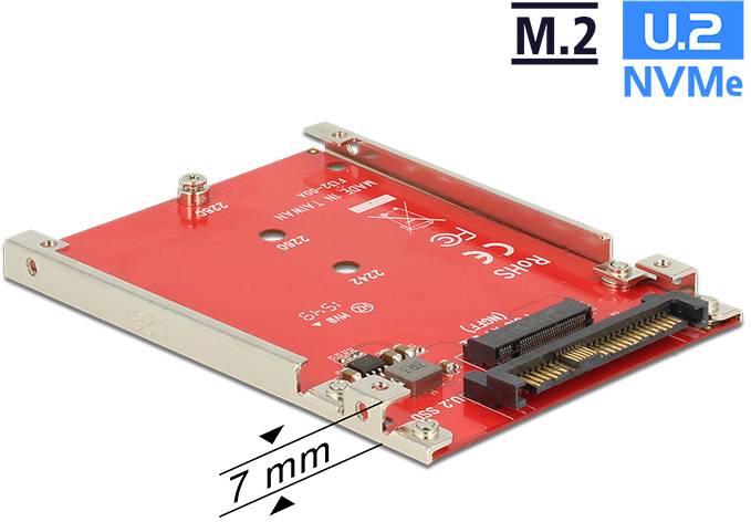 Delock 62725 Schnittstellen-Konverter [1x U.2 - 1x M2]