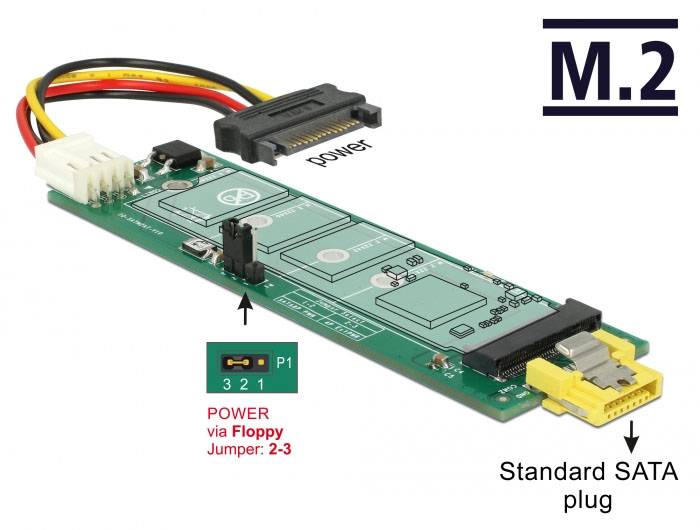 Delock 63917 Schnittstellen-Konverter [1x SATA - 1x M2]