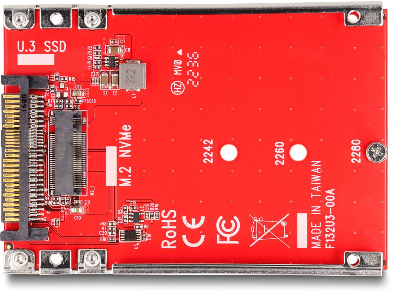 Delock 64228 Schnittstellen-Konverter [1x U.3 NVMe PCIe 4.0 x4 - 1x M2]