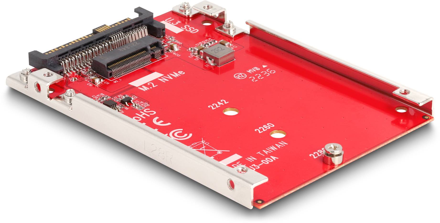 Delock 64228 Schnittstellen-Konverter [1x U.3 NVMe PCIe 4.0 x4 - 1x M2]