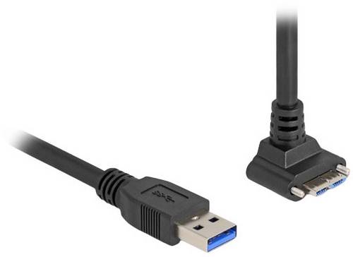Delock USB-Kabel USB 3.2 Gen1 USB-A Stecker, USB-Micro-B Stecker 1.00 m Schwarz 80483