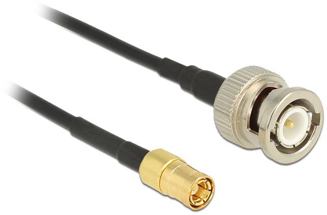 Delock WLAN-Antennen Anschlusskabel [1x BNC-Stecker - 1x SMB-Stecker] 2m Schwarz