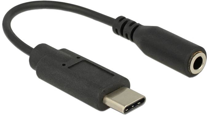 Delock USB-C®, Audio Adapter [1x USB-C® Stecker - 1x Klinkenbuchse 3.5 mm] 65842 0.14m vergoldete Steckkontakte