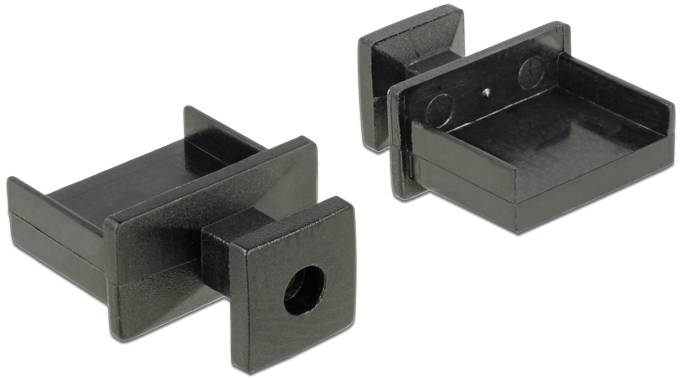 Delock Staubschutz für USB Typ-A Buchse mit Griff 10 Stück schwarz 64009 64009 Inhalt: 10 St.