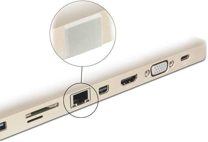 Delock 64019 Staubschutz für RJ45 Buchse ohne Griff 10 Stück weiß 64019 Weiß 1St.