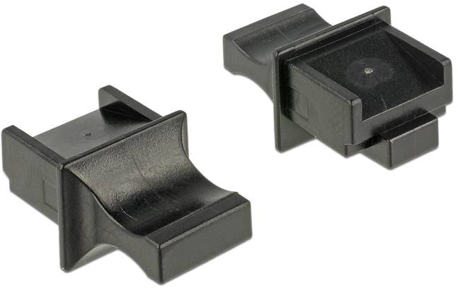 Delock 64020 Staubschutz für RJ45 Buchse mit Griff 10 Stück schwarz 64020 Schwarz 1St.
