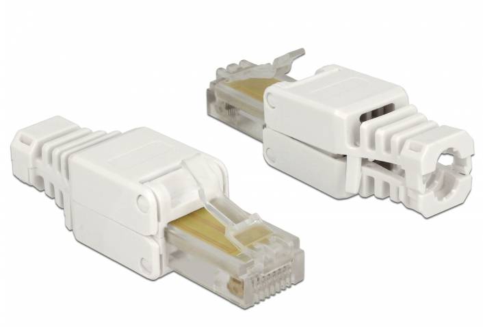 Delock 86415 RJ45 Stecker Cat.5e UTP werkzeugfrei 2 Stück 86415 Weiß 1St.